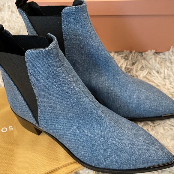 Acne Studios Denim Jensen Booties- New - Picture 1 of 9